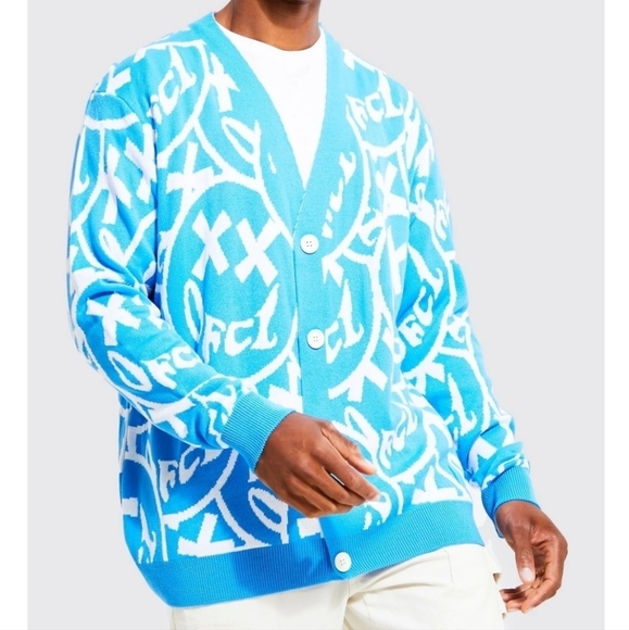 Boohoo Mens Other - NWT Boohoo Man official face oversized cardigan